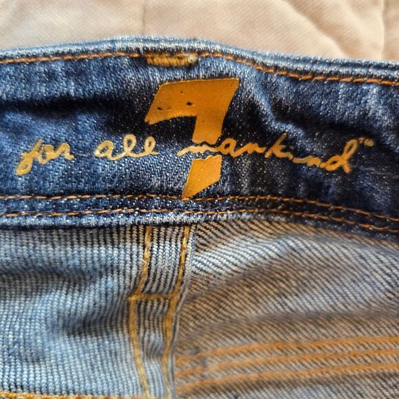 7 For All Mankind Flynt Jeans Women's 28 Bootcut Low Rise Festival Boho READ - Picture 8 of 13